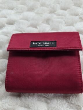 Kate Spade Red Folded Canvas Wallet VINTAGE